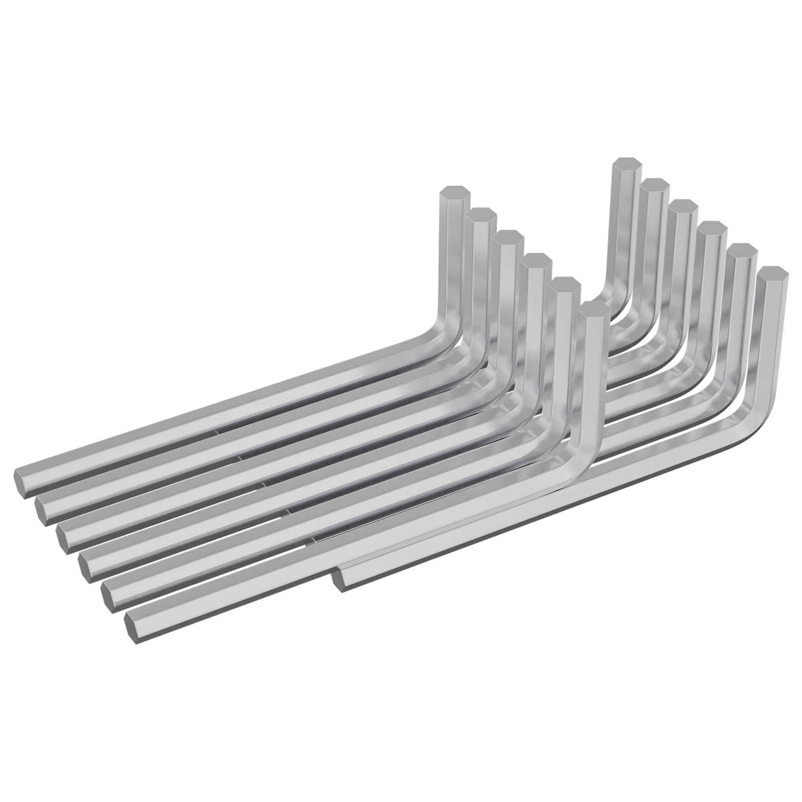 Vidaxx clé hexagonale 2118 pcs argent 32 x 86 mm acier