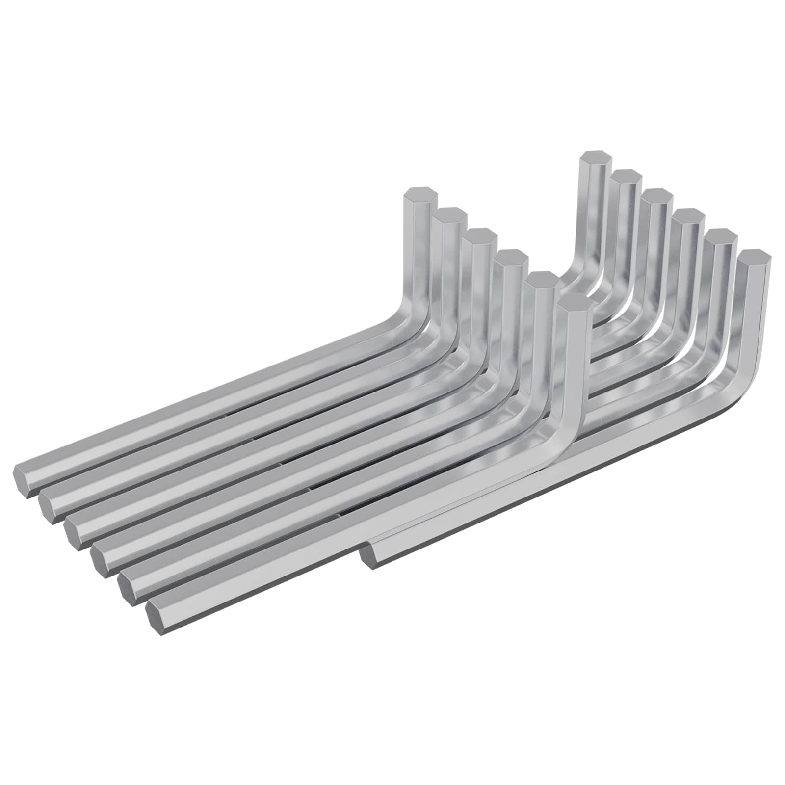 Vidaxx clé hexagonale 12 pcs argent 32 x 86 mm acier