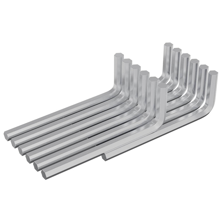 Vidaxx clé hexagonale 12 pcs argent 32 x 86 mm acier