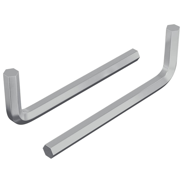 Vidaxx clé hexagonale 2 pcs argent 32 x 86 mm acier