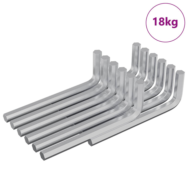 Vidaxx clé hexagonale 1800 pcs argent 32 x 86 mm acier