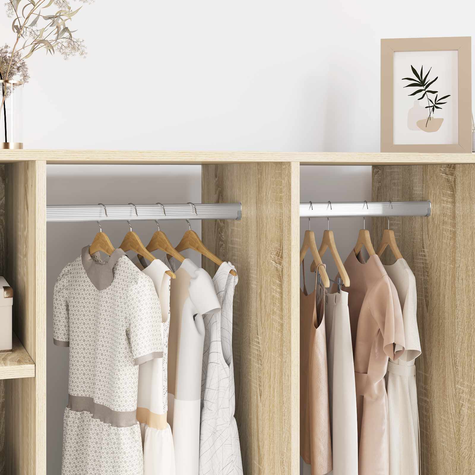 Vidaxxl tringle d'armoire 12 pcs argent 764 x 15 x 29 mm alliage d'aluminium