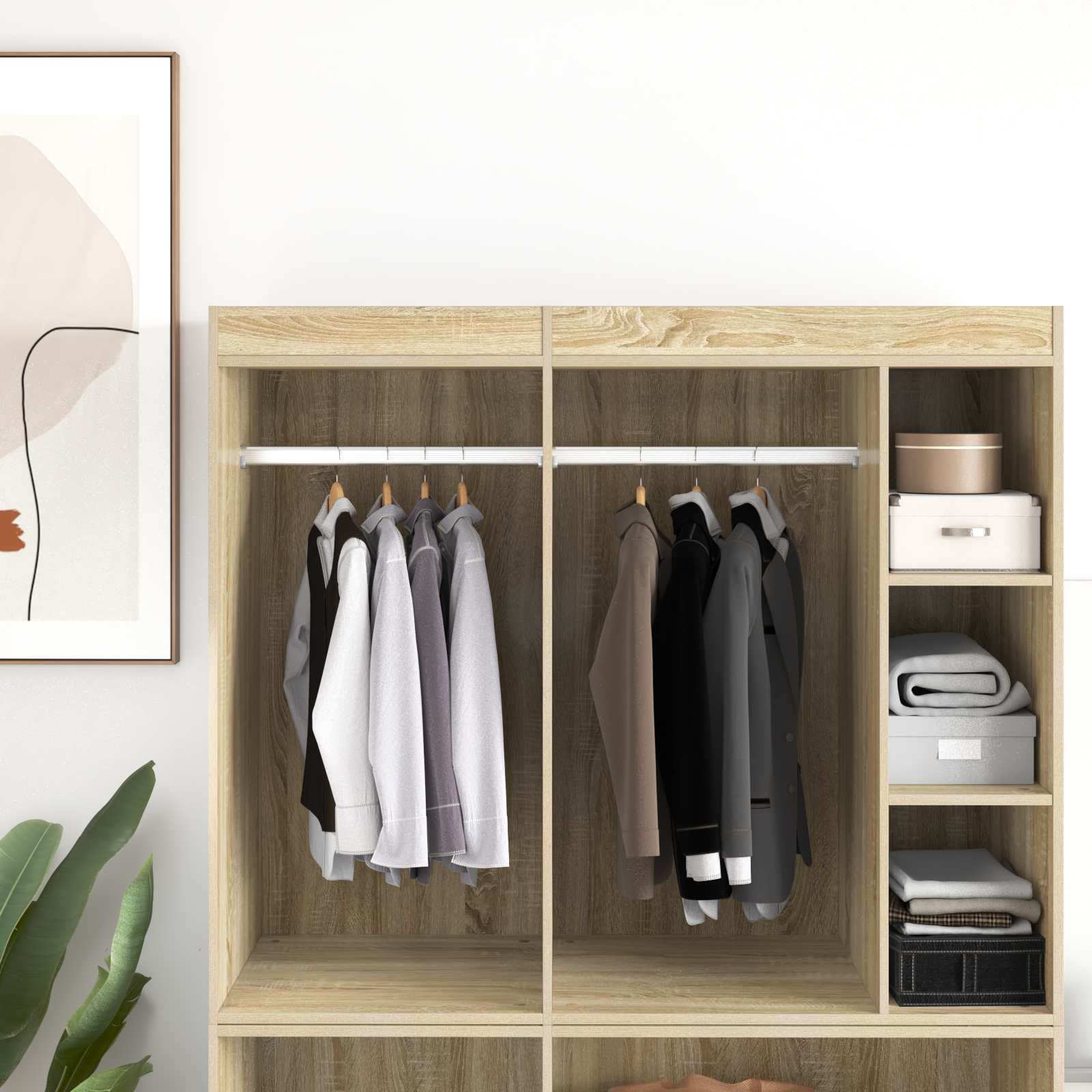 Vidaxxl tige d'armoire 2 pcs argent 764 x 15 x 29 mm alliage d'aluminium