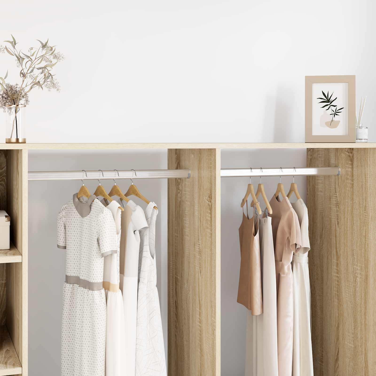 Vidaxxl tringle d'armoire 12 pcs argent 764 x 15 x 29 mm alliage d'aluminium