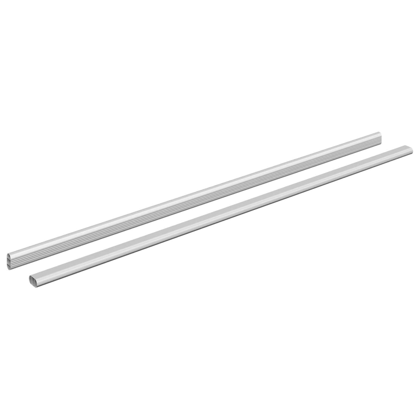 Vidaxxl tige d'armoire 2 pcs argent 764 x 15 x 29 mm alliage d'aluminium