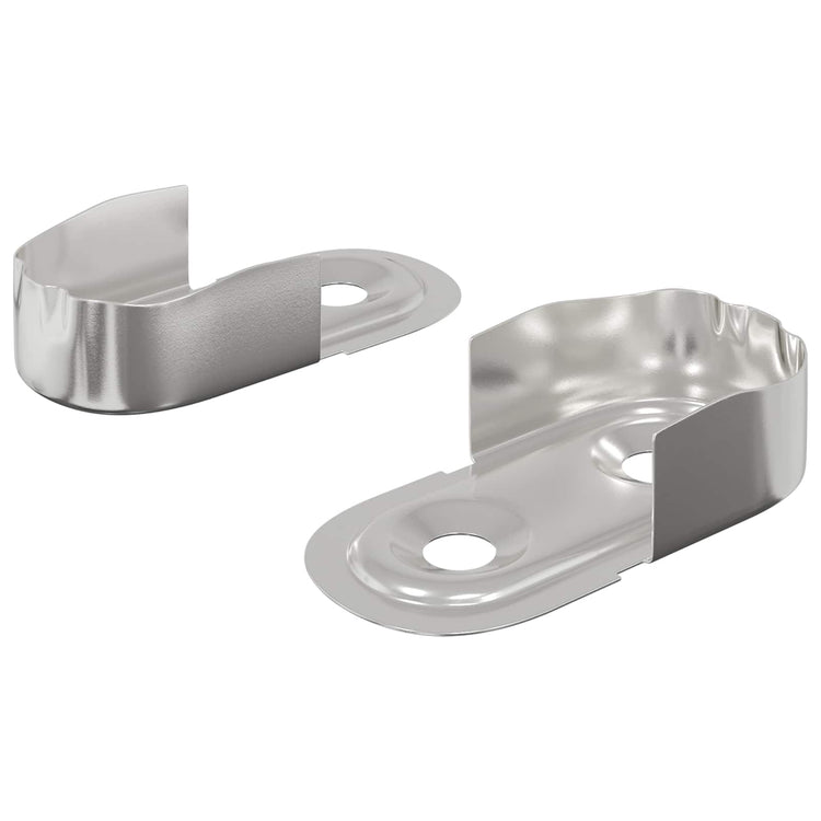 Vidaxxl support de tige d'armoire 2 pcs zinc blanc 40 x 18 x 10 mm fer