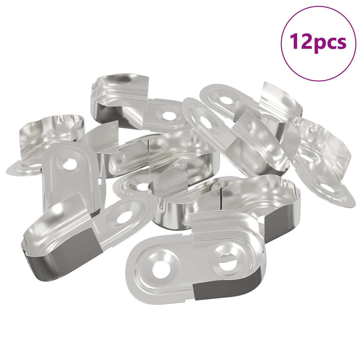 Vidaxxl support de tringle d'armoire 12 pcs zinc blanc 40 x 18 x 10 mm fer