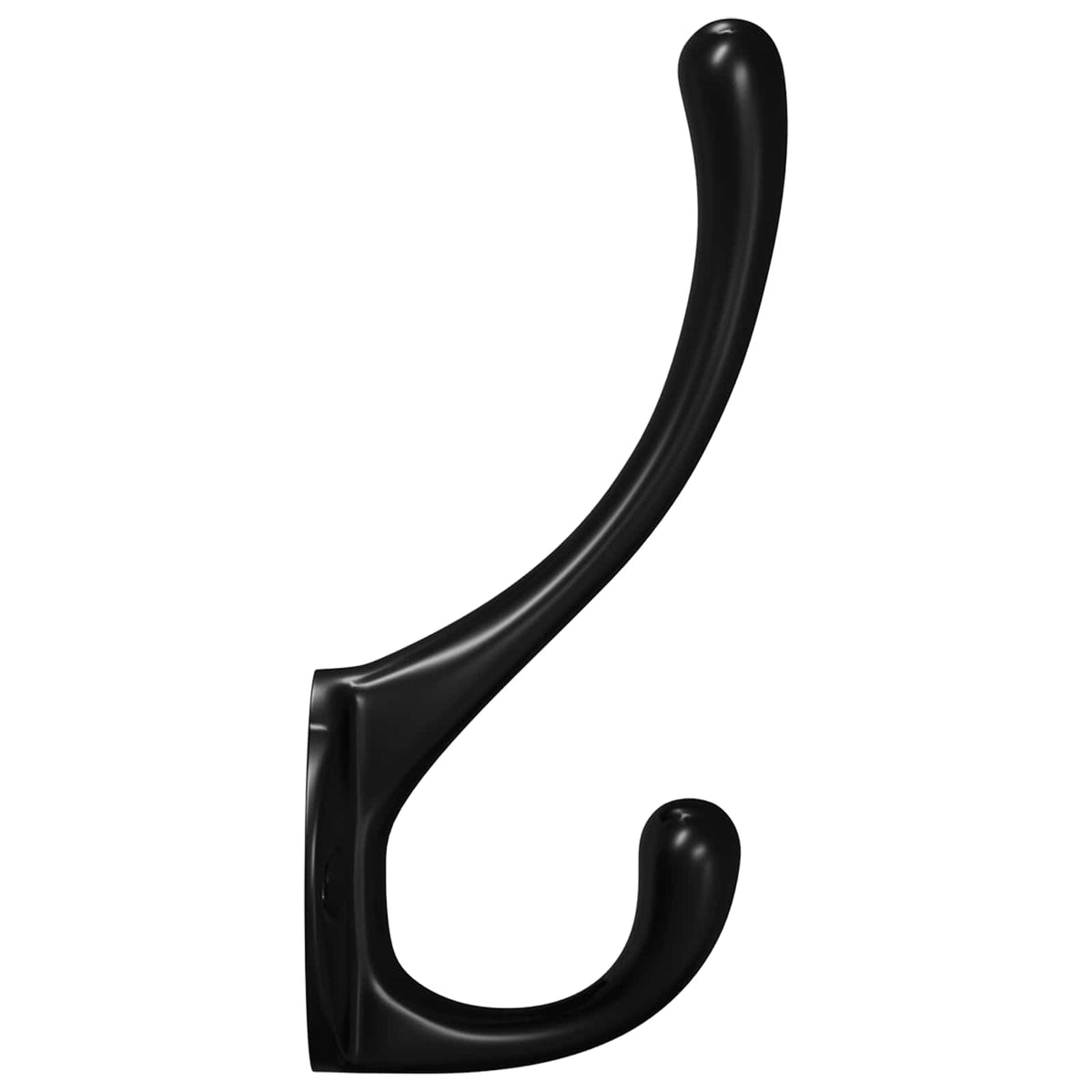 Vidaxx patère 2 pcs noir 102 x 29 x 47mm alliage de zinc