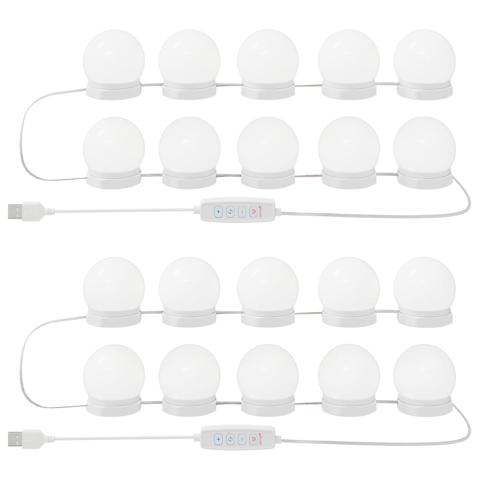 VidaXL lumières de miroir 2 pcs blanc 4,5 x 4,5 x 4,8 cm plastique