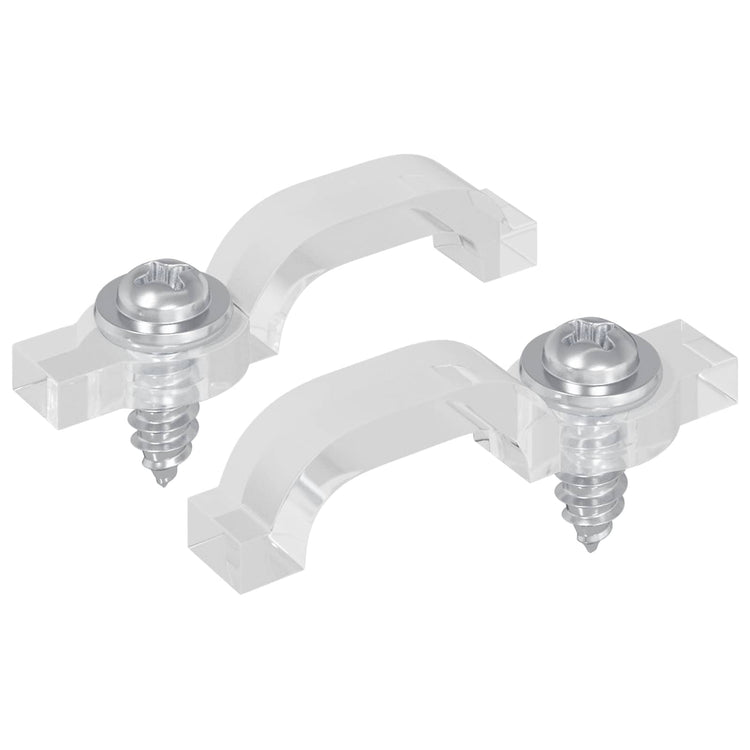 Vidaxxl Clips pour bandes LED 2 pcs transparents 23,8 x 7,3 x 4,3 mm
