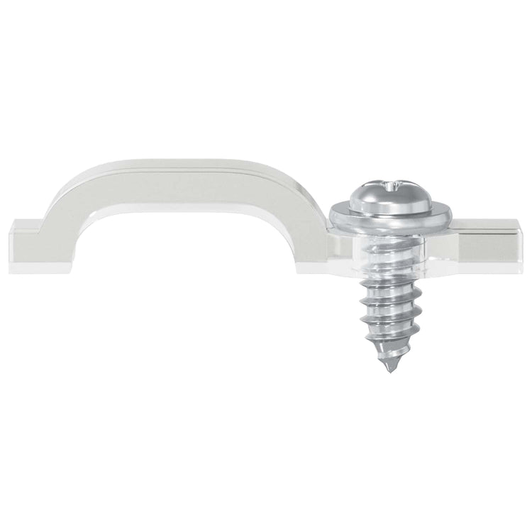 Vidaxxl Clips pour bandes LED 12 pcs transparents 23,8 x 7,3 x 4,3 mm