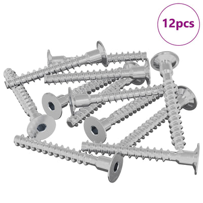 Boulon Vidaxl 12 pcs fer galvanisé 5 x 40 mm