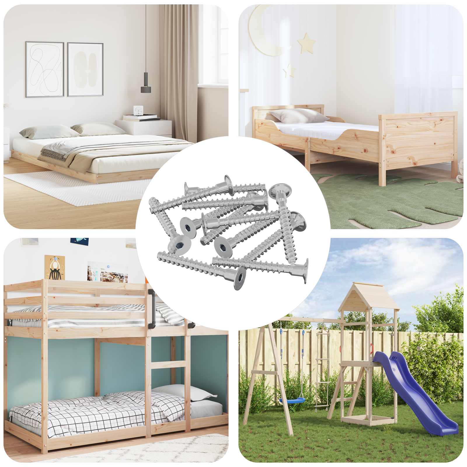 Vidaxl boulon 5143 pcs fer galvanisé 5 x 40 mm