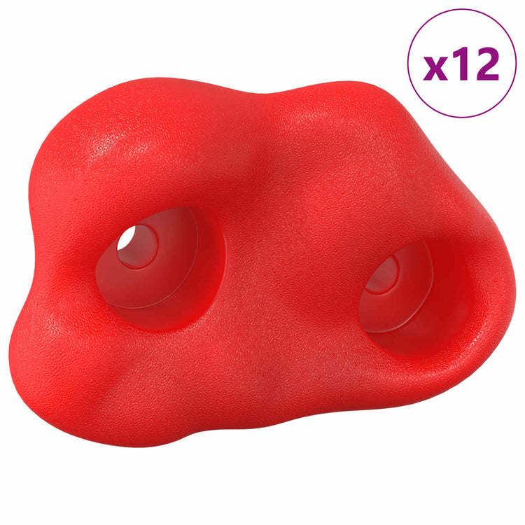 Vidaxl poignée d'escalade 12 pcs rouge 100 x 67 x 43 mm pp