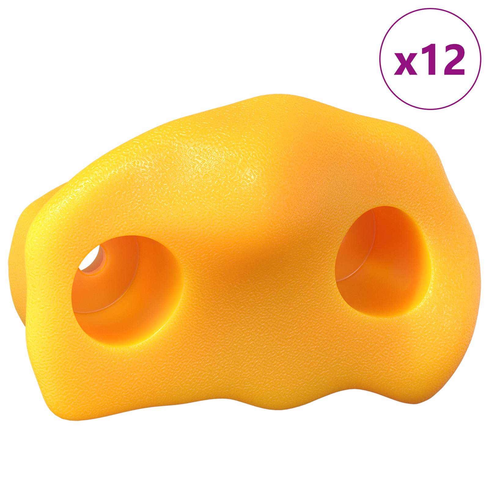 Vidaxx poignée d'escalade 12 pcs jaune 100 x 67 x 43 mm pp