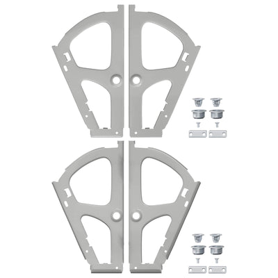 Vidaxxl charnière de tiroir rabattable 2 pcs argent 235 x 155 x 30 mm fer