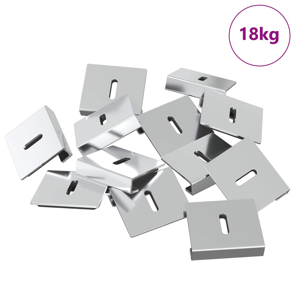 Vidaxxl support de montage miroir 340 pcs nickel 35 x 30 x 8,3 mm