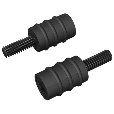 VidaXL vis d'écartement 2 pcs noir m4 caoutchouc et acier