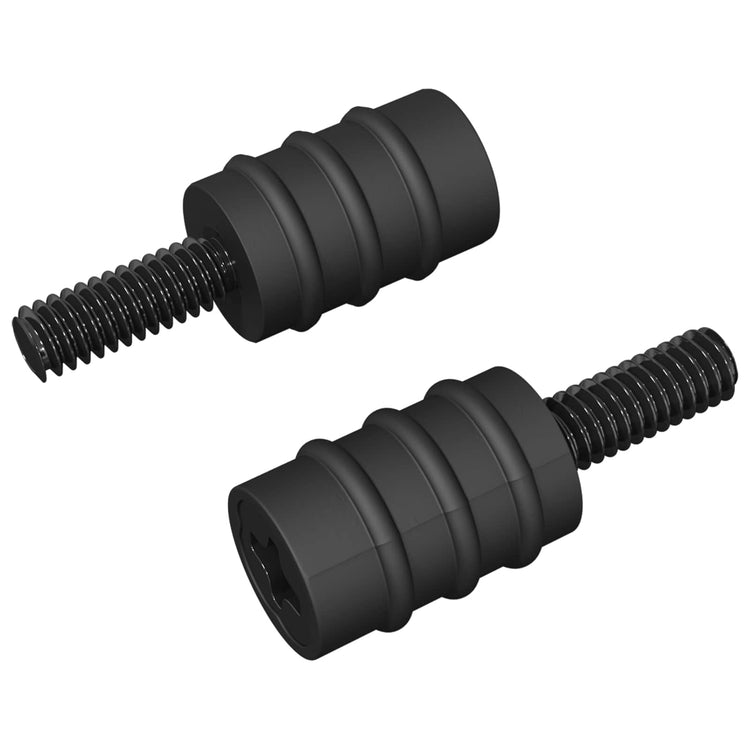 VidaXL vis d'écartement 2 pcs noir m4 caoutchouc et acier