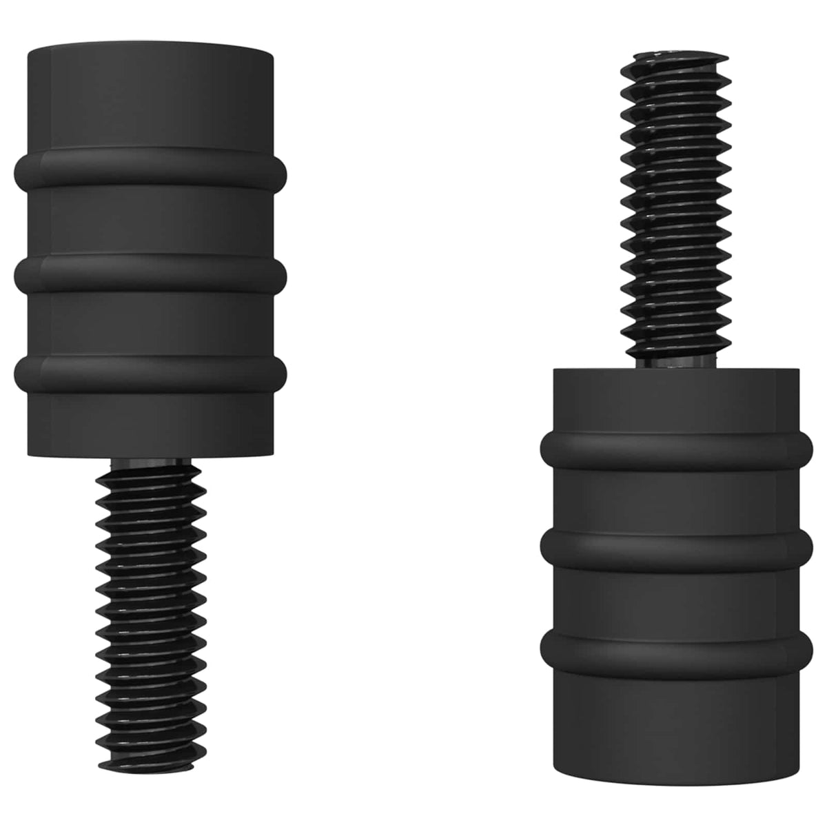 VidaXL vis d'écartement 2 pcs noir m4 caoutchouc et acier