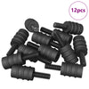 VidaXL vis d'écartement 12 pcs noir m4 caoutchouc et acier