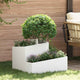 Vidaxl pot de fleur de jardin blanc 60 x 60 x 50 cm acier laminé à froid