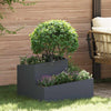 Vidaxl pot de fleur de jardin anthracite 60 x 60 x 50 cm acier laminé à froid