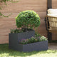 Vidaxl pot de fleur de jardin anthracite 60 x 60 x 50 cm acier laminé à froid