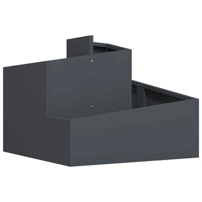 Vidaxl pot de fleur de jardin anthracite 60 x 60 x 50 cm acier laminé à froid