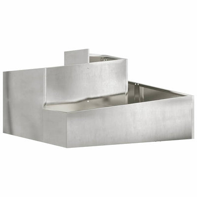 VidaXL pot de fleur de jardin argent 60 x 60 x 50 cm acier inoxydable