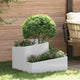 Vidaxl pot de fleur de jardin argent 60 x 60 x 50 cm acier galvanisé