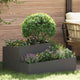 Vidaxl pot de fleur de jardin noir 80 x 80 x 50 cm acier laminé à froid