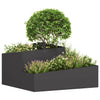 Vidaxl pot de fleur de jardin noir 80 x 80 x 50 cm acier laminé à froid