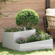 VidaXL pot de fleur de jardin argent 80 x 80 x 50 cm acier inoxydable