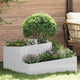 Vidaxl pot de fleur de jardin argent 80 x 80 x 50 cm acier galvanisé