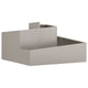Vidaxl pot de fleur de jardin marron 80 x 80 x 50 cm acier corten
