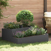 Vidaxl pot de fleur de jardin noir 100 x 100 x 50 cm acier laminé à froid