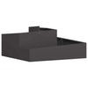 Vidaxl pot de fleur de jardin noir 100 x 100 x 50 cm acier laminé à froid