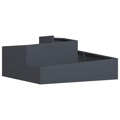 Vidaxl pot de fleur de jardin anthracite 100 x 100 x 50 cm acier laminé à froid