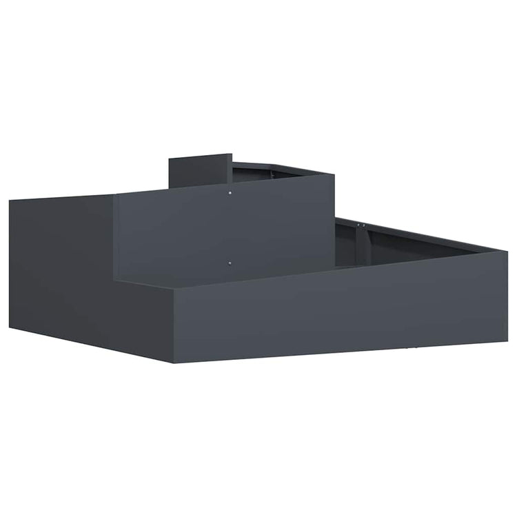 Vidaxl pot de fleur de jardin anthracite 100 x 100 x 50 cm acier laminé à froid