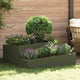 Vidaxxl pot de fleur de jardin vert olive 100 x 100 x 50 cm acier laminé à froid