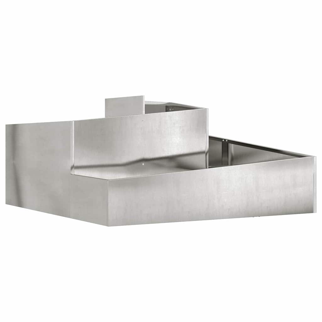 Vidaxx pot de fleur de jardin argent 100 x 100 x 50 cm acier inoxydable
