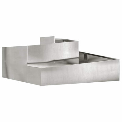 Vidaxx pot de fleur de jardin argent 100 x 100 x 50 cm acier inoxydable
