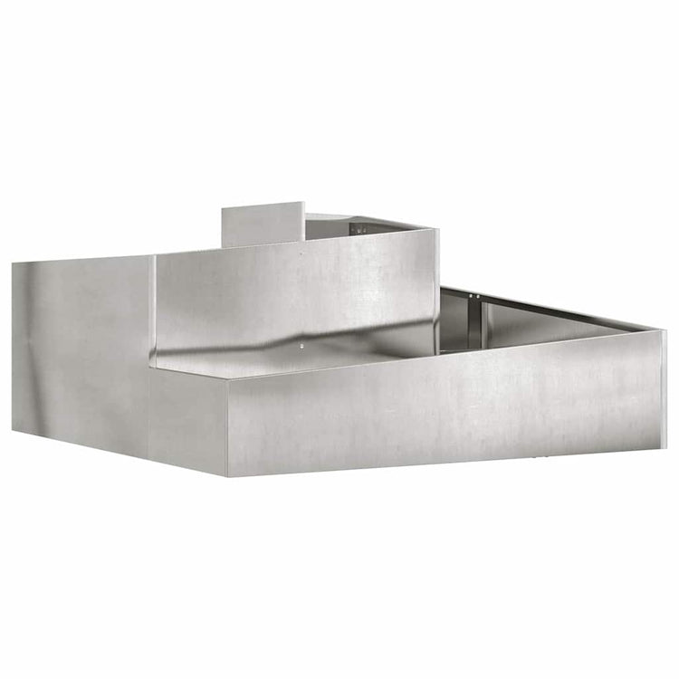 Vidaxx pot de fleur de jardin argent 100 x 100 x 50 cm acier inoxydable