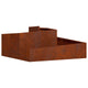 Vidaxl pot de fleur de jardin marron 100 x 100 x 50 cm acier corten