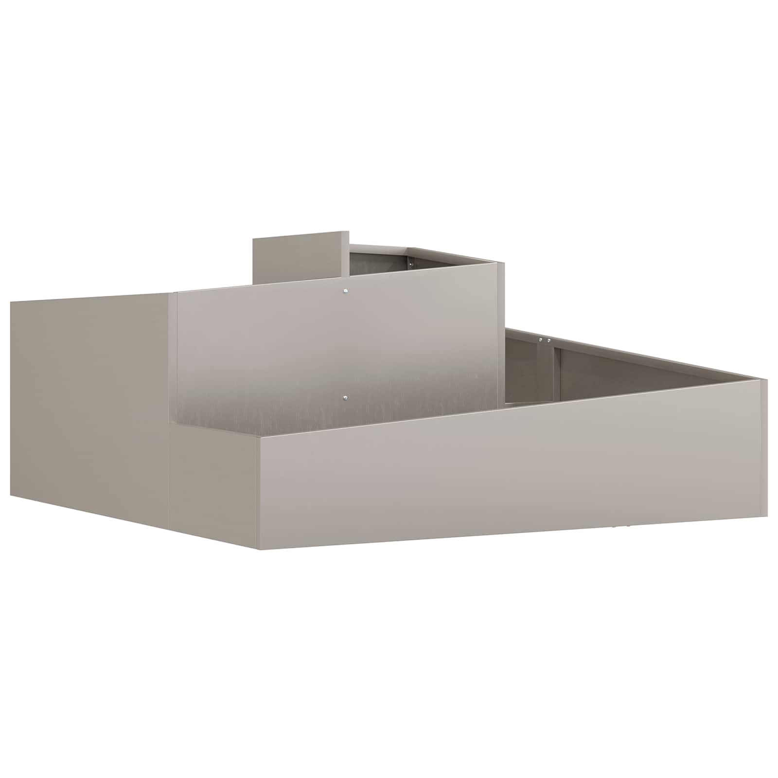 Vidaxl pot de fleur de jardin marron 100 x 100 x 50 cm acier corten