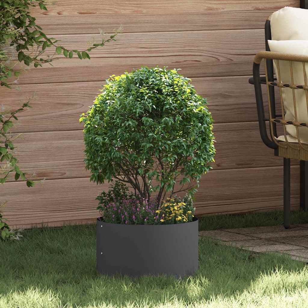 Vidaxx anneau végétal 5 pcs noir 30 x 30 x 20 cm acier laminé à froid