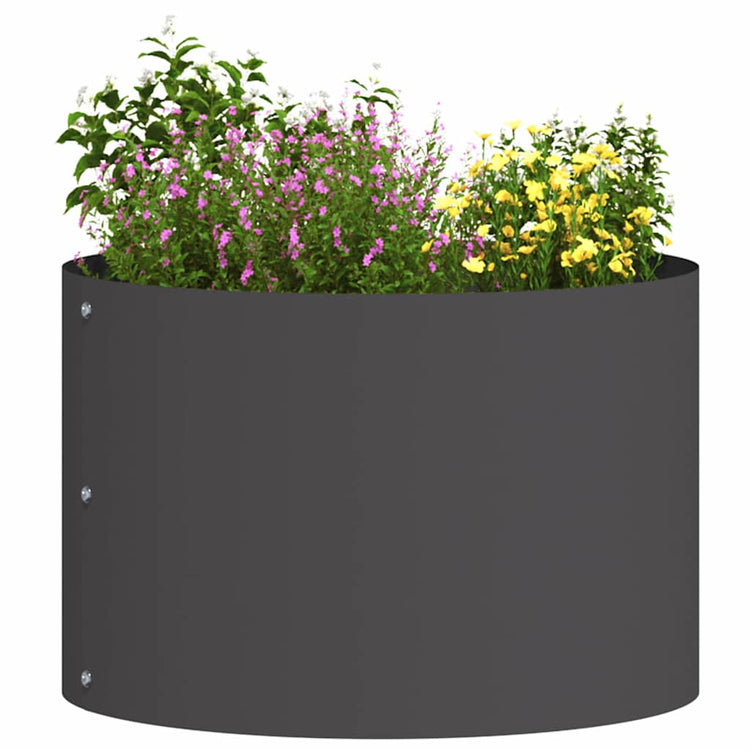 Vidaxx anneau végétal 5 pcs noir 30 x 30 x 20 cm acier laminé à froid