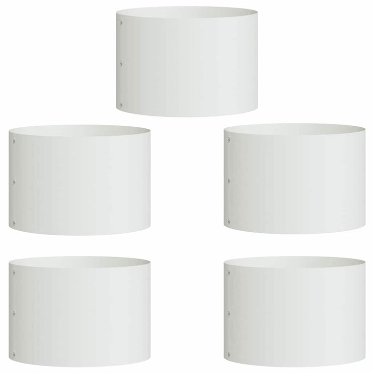 VidaXL anneau pour plantes 5 pcs blanc 30 x 30 x 20 cm acier laminé à froid