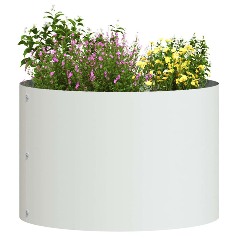 VidaXL anneau pour plantes 5 pcs blanc 30 x 30 x 20 cm acier laminé à froid